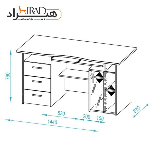 میز کامپیوتر هیراد مدل R102