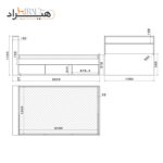 تخت خواب تک نفره هیراد مدل Z117