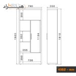 کمد اداری هیراد مدل K182