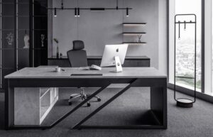 استفاده از میز اداری چرخشی در طراحی یک دفتر کار باز