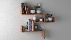 قفسه کتابخانه دیواری مدرن