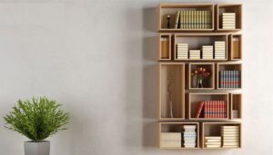 مدل کتابخانه چوبی