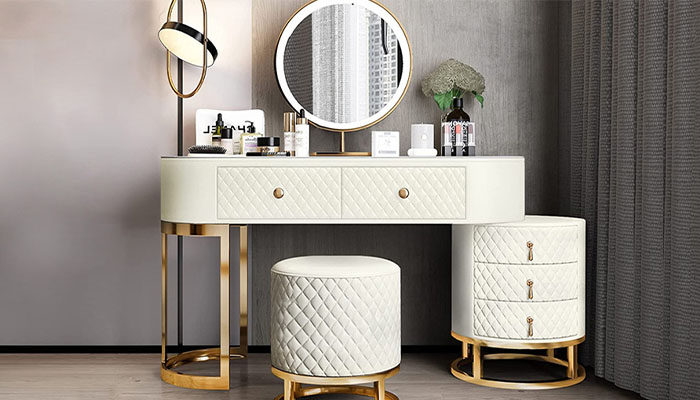 طراحی میز آرایش با نورپردازی حرفه ای