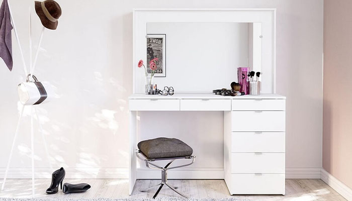 طراحی میز آرایش با نورپردازی حرفه ای