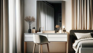 طراحی میز آرایش با نورپردازی حرفه ای