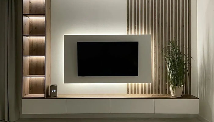 میز تلویزیون با نور مخفی