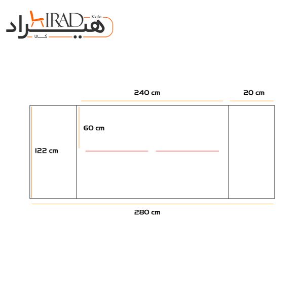 اندازه میز کارگروهی چهار نفره