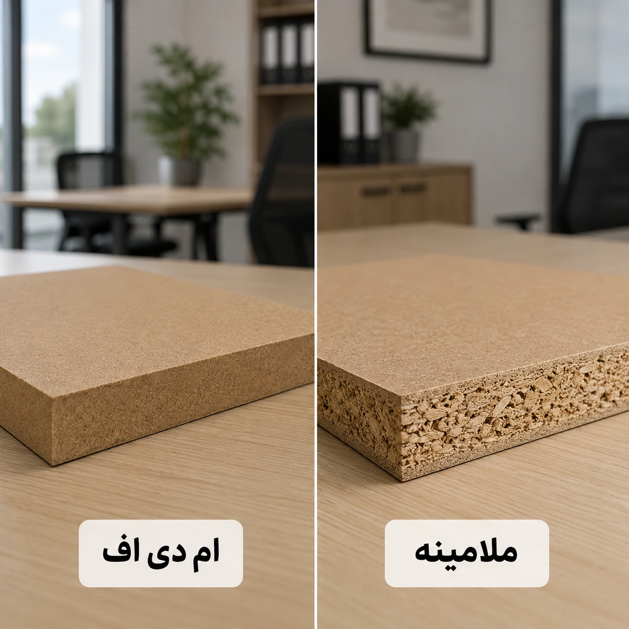 تفاوت ام دی اف و ملامینه