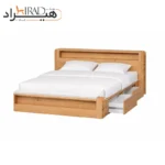 تخت خواب دو نفره هیراد مدل Z129 رنگ سفید