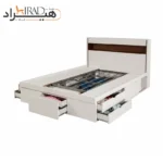 تخت خواب دو نفره هیراد مدل Z130 رنگ کرم