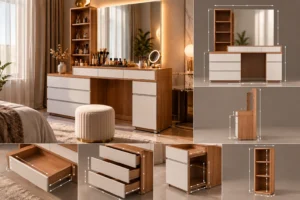 ابعاد و ارتفاع استاندارد میز آرایش (جدول کامل)