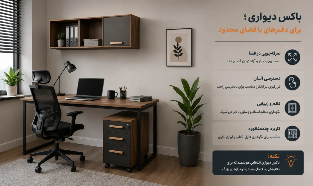 باکس دیواری؛ برای دفترهای با فضای محدود.webp