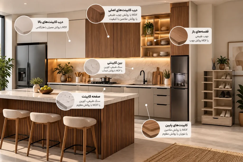 کدام جنس برای کدام بخش آشپزخانه؟1