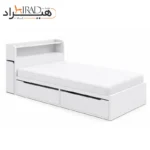 تخت خواب یک نفره هیراد مدل Z140 رنگ سفید