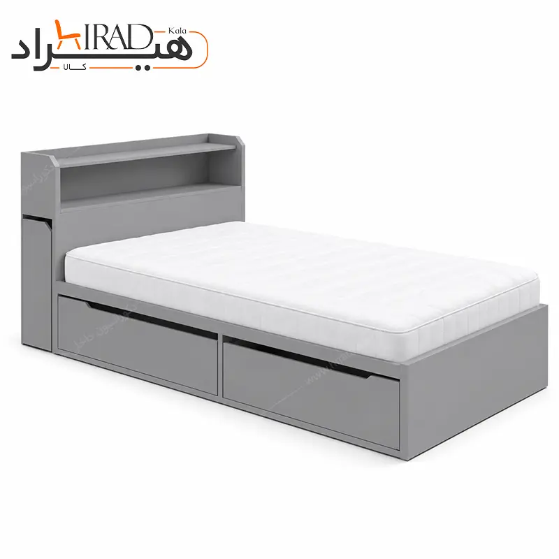 تخت خواب یک نفره هیراد مدل Z140 رنگ طوسی تخت خواب یک نفره هیراد مدل Z140 رنگ طوسی
