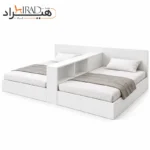 تخت خواب دو نفره هیراد مدل Z142 رنگ سفید