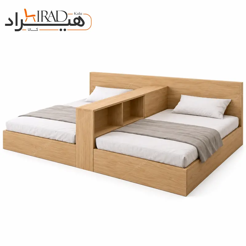 تخت خواب دو نفره هیراد مدل Z142 رنگ کرم تیره تخت خواب دو نفره هیراد مدل Z142 رنگ کرم تیره