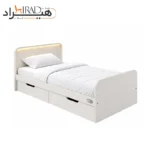 تخت خواب یک نفره هیراد مدل Z138 سفید