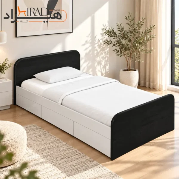 تخت خواب یک نفره هیراد مدل Z139 لایف استایل