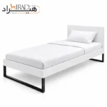 تخت خواب یک نفره هیراد مدل Z141 سفید