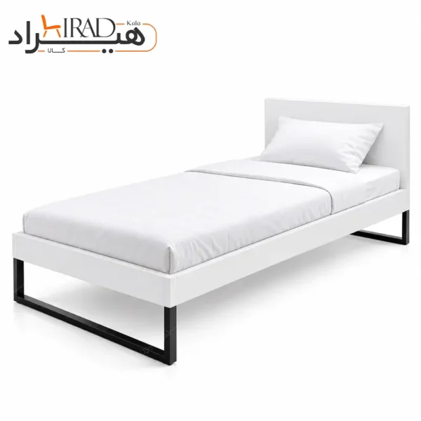تخت خواب یک نفره هیراد مدل Z141 سفید