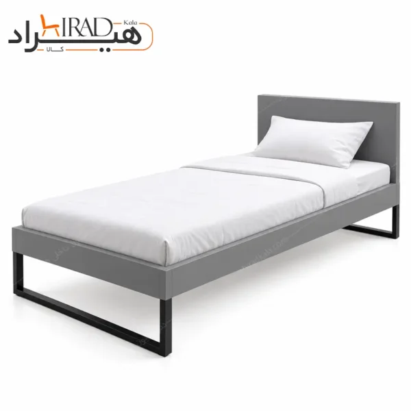 تخت خواب یک نفره هیراد مدل Z141 طوسی