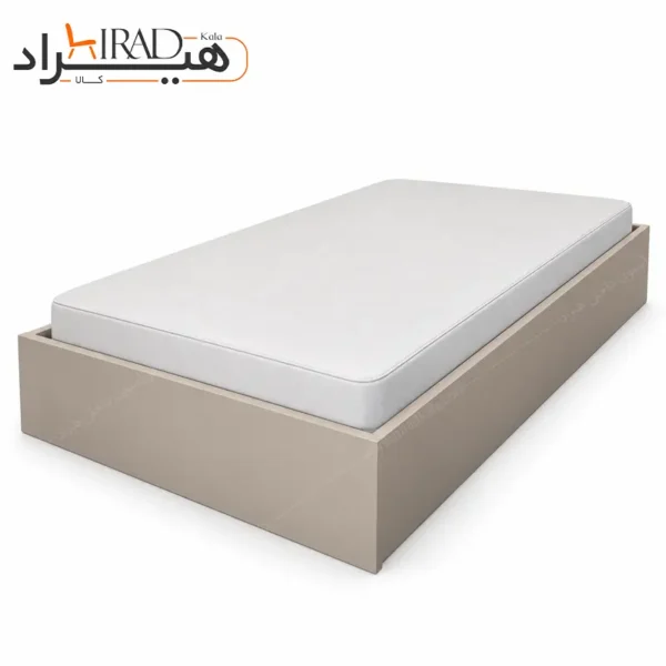 تخت خواب یک نفره هیراد مدل Z143 خاکی