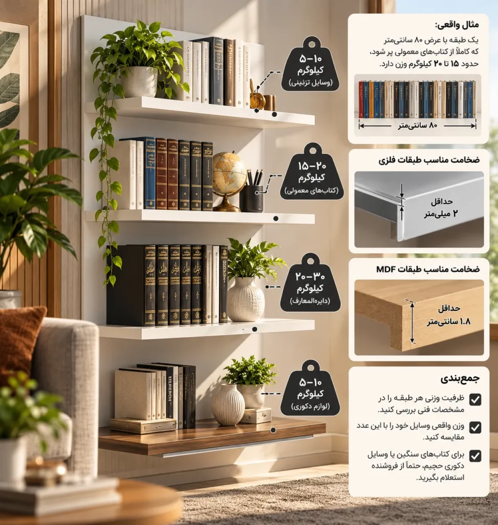 چطور ظرفیت وزنی شلف را قبل از خرید بسنجیم؟